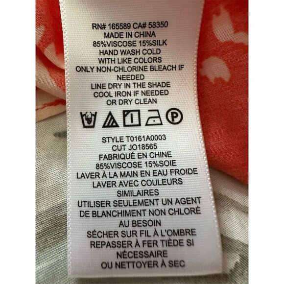 Joie Women's Ashlene Wrap Top Size L Multicolor Short Sleeve Blouse - Picture 5 of 5